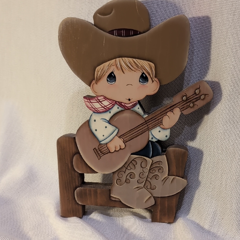 Cute Cowboy Figurine with Guitar